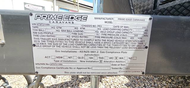 NEW 2024 PRIME EDGE CARAVANS ADVENTURER 18’6 MD TB OFF ROAD CARAVAN 2 AXLE